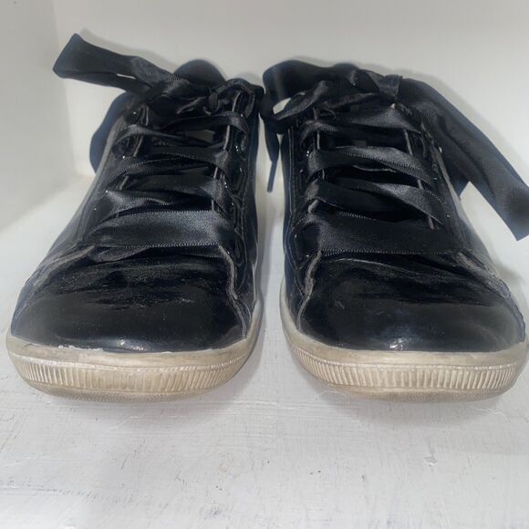Puma Women’s Shoes Size 7.5 Shiny Patent Leather Casual Fashion Ribbon Laces - Picture 6 of 9
